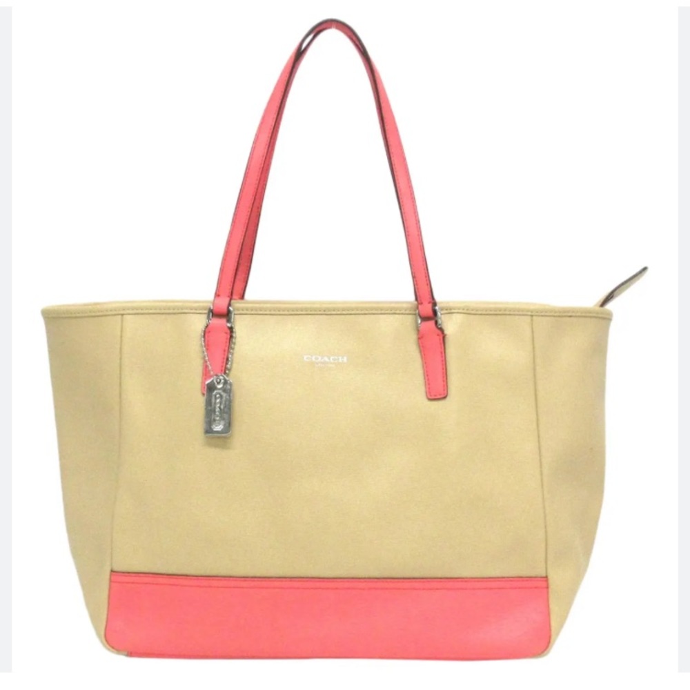 Coach Medium Colorblock City Saffiano Leather Tote 
23884